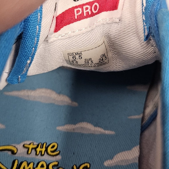 Vans x The Simpsons Mens Size 6.5 Chukka Pro Bart Blue and White Sneakers - Picture 7 of 7